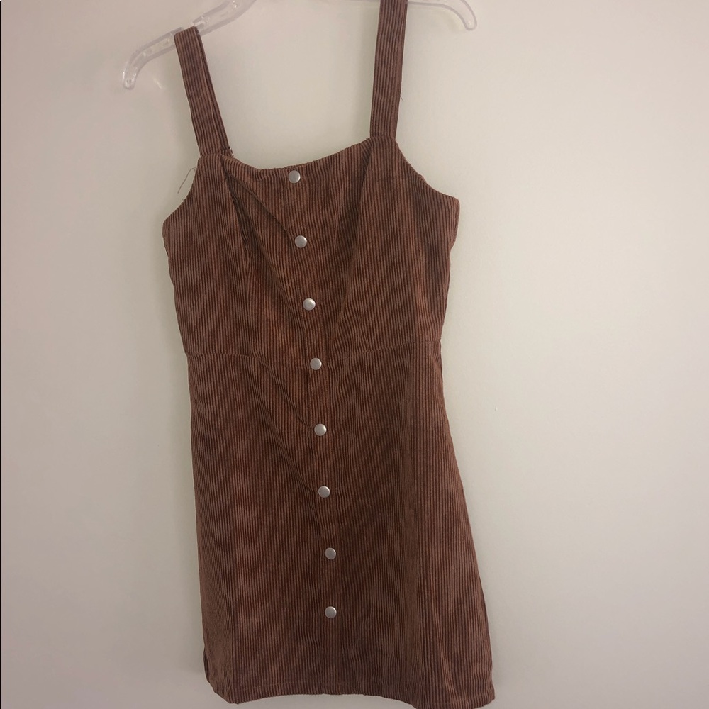 Corduroy dress.